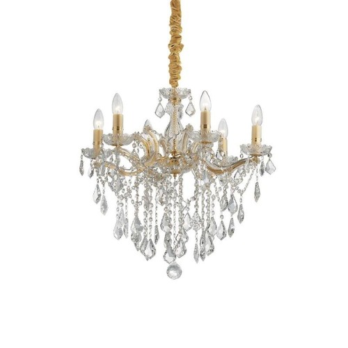Dekorativní - ILUX 035635 Závěsné svítidlo Ideal Lux Florian SP6 oro 035635 zlaté 60cm - IDEALLUX - foto 1