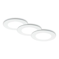 Kruhová - BRI 7034036 CCT LED vestavná svítidla sada, pr.9,2 cm, 3x LED, 4,8 W, 450 lm, bílé (starý kód: BRI 7034-036) - BRILONER