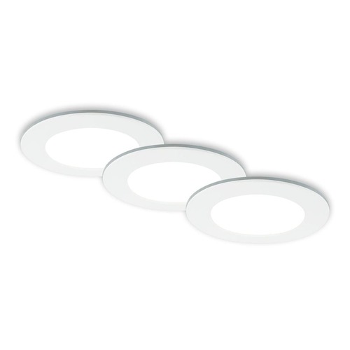 Kruhová - BRI 7034036 CCT LED vestavná svítidla sada, pr.9,2 cm, 3x LED, 4,8 W, 450 lm, bílé (starý kód: BRI 7034-036) - BRILONER - foto 1
