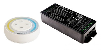 Ovladače a stmívače pro jednobarevné LED pásky - IMPR 843501 Deko-Light RF-smart, startovací sada LED Single/CCT, 12-48V, 20A vč. dálkového ovládání RF / Zigbee 3.0 / Intelli-Push - LIGHT IMPRESSIONS