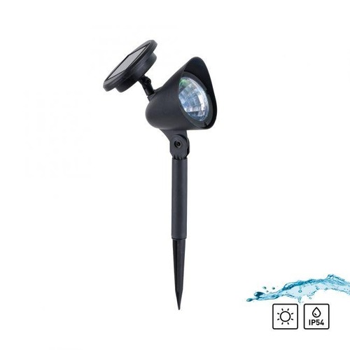 Zápichy - LD 19102-18 LEKU-SOL LED solární svítidlo se zápichem černé ochrana proti stříkající vodě 9000K - LEUCHTEN DIREKT / JUST LIGHT - foto 1