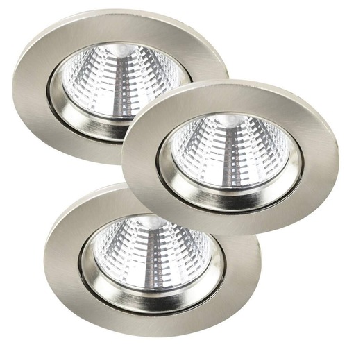 Kruhová - NOR 47580132 Vestavné svítidlo Fremont 2700K 3-Kit 3x5,5W LED kartáč. ocel - NORDLUX - foto 1