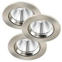 Kruhová - NOR 47580132 Vestavné svítidlo Fremont 2700K 3-Kit 3x5,5W LED kartáč. ocel - NORDLUX