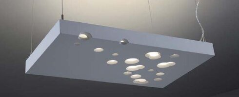 Hranatá - WD 86-3061 Závěsné sádrové svítidlo Bubble 4x24W, 230V - ECO DESIGN