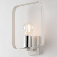 Dekorativní - FAN I-SMITH-AP1-BCO Nástěnné svítidlo SMITH bílá/nikl, 1xE27, 19,5 x 6 x 27 cm - FANEUROPE