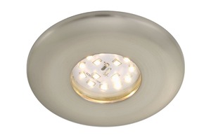 Kruhová - BRI 7227-012 LED vestavné svítidlo, pr. 9,3 cm, 5 W, matný nikl - BRILONER
