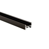 Al profily k přisazení - IMPR 970854 Deko-Light profil - Combo U-profil plochý, LU-01-20, černá, 1m - LIGHT IMPRESSIONS