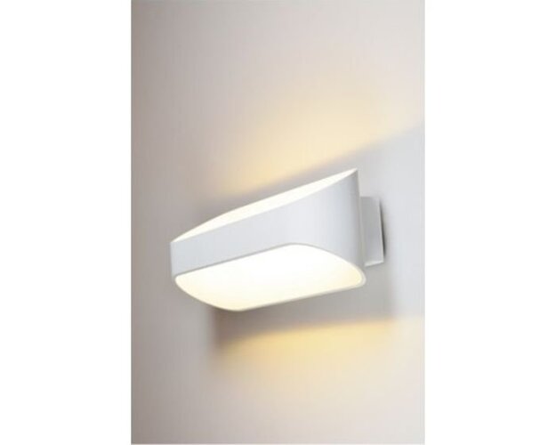 Nepřímé osvětlení - KHL K50709.02.WS.WH-WH.ST.8.30 507092WWW3   Nástěnné svítidlo SERENA bílé LED 10W 3000K 250X100mm kulaté - KOHL-Lighting (starý kód: KHL K50716.W.3K) - foto 1