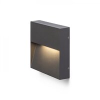 Nástěnná - RED R12544 AQILA SQ nástěnná antracitová 230V LED 6W IP54 3000K - RED - DESIGN RENDL