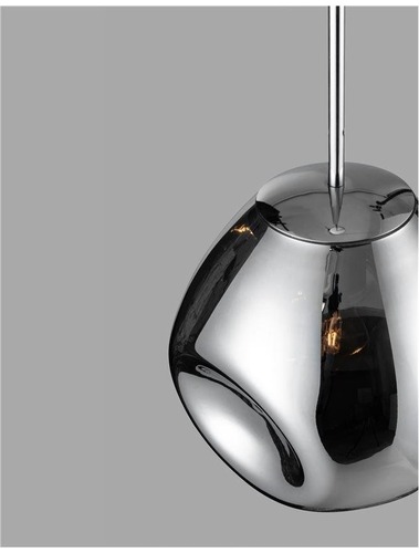 Koule - NV 9190402 Závěsné svítidlo LAVA chromovaný kov ručně vyrobené chromové sklo E27 1x12W 230V IP20 bez žárovky - NOVA LUCE - foto 1