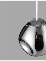 Koule - NV 9190402 Závěsné svítidlo LAVA chromovaný kov ručně vyrobené chromové sklo E27 1x12W 230V IP20 bez žárovky - NOVA LUCE