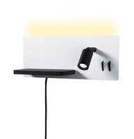 Dekorativní - P 71103 LED nástěnné svítidlo Serra USB C 2700K / 230V 5,5 / 1x2,6W stmívatelné bílá mat/černá mat - PAULMANN