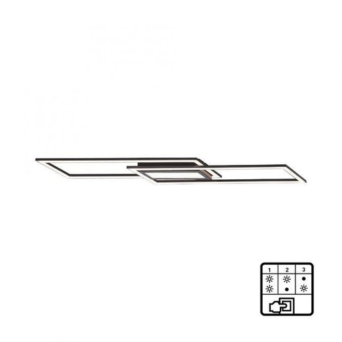 Hranatá - LD 14694-18 ASMIN LED stropní svítidlo 1000x17,9cm černá ploché stmívatelné vypínačem jednoduchý panel 3000K - LEUCHTEN DIREKT / JUST LIGHT - foto 1