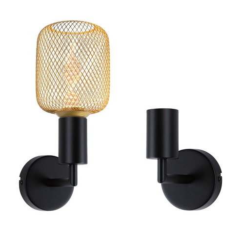 Dekorativní - P 71139 Nástěnné svítidlo Ravi IP44 E27 max. 60W černá mat - PAULMANN - foto 1