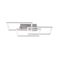 Hranatá - LD 14790-55 IVEN LED stropní svítidlo v barvě oceli s funkcí stmívání v moderním designu SimplyDim 3000K - LEUCHTEN DIREKT / JUST LIGHT