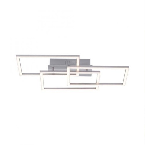 Hranatá - LD 14790-55 IVEN LED stropní svítidlo v barvě oceli s funkcí stmívání v moderním designu SimplyDim 3000K - LEUCHTEN DIREKT / JUST LIGHT - foto 1
