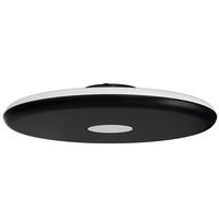 Kruhová - OS ZET60038 ZETA 2 PF stropní/nástěnné plastové svítidlo černá IP40 3000 K 38W LED - OSMONT