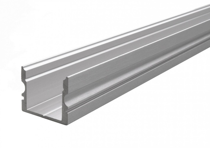 Al profily k přisazení - IMPR 970147 AU-02-12 vysoký U-profil pro 12 - 13,3 mm LED pásek stříbrná - LIGHT IMPRESSIONS - foto 1