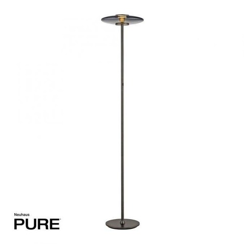 Stojací lampy - PN 481-15 LED stojací svítidlo PURE Vitrum 2700K platina / kouřová - PAUL NEUHAUS - foto 1