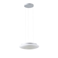 Kruhová - OS SAT67929 SATURN LE2 závěsné skleněné svítidlo stříbrná / bílá IP20 4000 K 31W LED - OSMONT