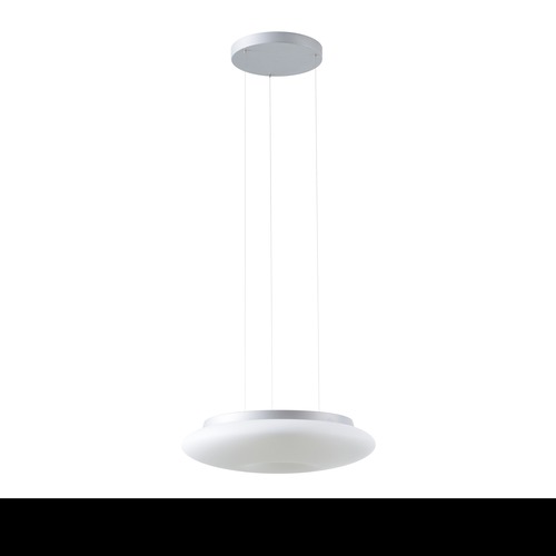 Kruhová - OS SAT67929 SATURN LE2 závěsné skleněné svítidlo stříbrná / bílá IP20 4000 K 31W LED - OSMONT - foto 1