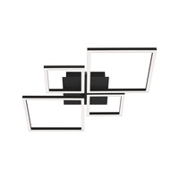 Hranatá - BRILO 3128-015 LED rám 75 cm 2x48W 4000lm černá - BRILO