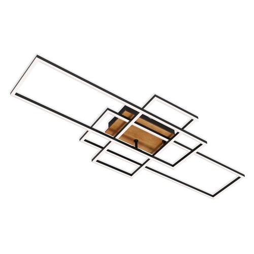 Hranatá - BRILO 3156-014 LED CCT rám 104 cm 2x19W 2500lm černá - BRILO - foto 1