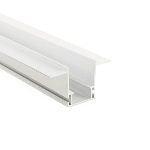 Al profily k zapuštění - IMPR 970830 Deko-Light Combo vestavný montážní profil s křídly, 3mm, 2m bílá - foto 1