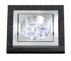 Hranatá - BPM 3074LED2.D40.3K Vestavné svítidlo Aluminio Negro, černá 7W LED 230V - BPM