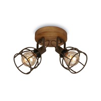 Bodová - BRILO 2670-024 Bodové svítidlo pr. 22 cm 2x E27 25W hnědé - BRILO