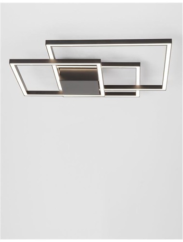Hranatá - NV 9500832 Stropní svítidlo BILBAO matný černý hliník a akryl LED 42W 230V 3000K IP20 stmívatelné - NOVA LUCE - foto 1