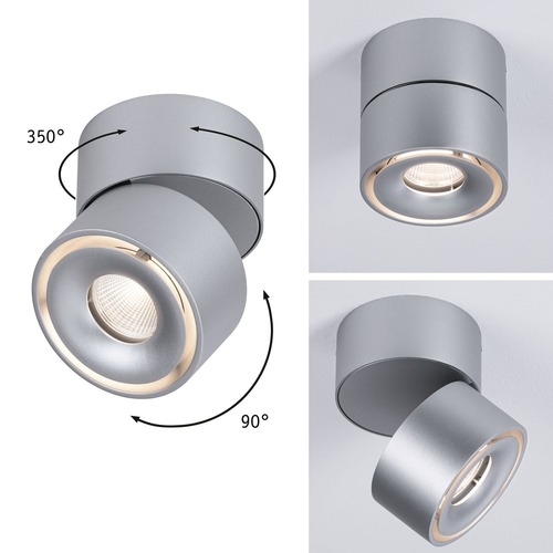 Kruhová - P 93375 VÝPRODEJ VZORKU - Přisazené svítidlo LED Spircle matný chrom 8,0W 3.000K 36° - PAULMANN - foto 1