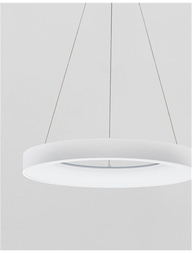Kruhová - NV 9453450 Závěsné svítidlo RANDO THIN bílý hliník a akryl LED 50W 230V 4000K IP20 stmívatelné - NOVA LUCE - foto 1