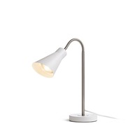 Stolní lampy pracovní - RED R13905 ANIKA stolní matná bílá matný nikl 230V E27 40W - RED - DESIGN RENDL