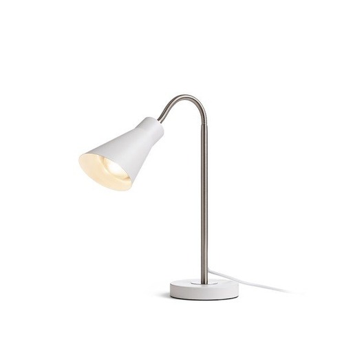 Stolní lampy pracovní - RED R13905 ANIKA stolní matná bílá matný nikl 230V E27 40W - RED - DESIGN RENDL - foto 1