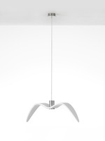 Dekorativní - BRO PC00964_009 Night Birds, závěsné svítidlo, 5W LED, opal / opaktní sklo / světle šedý kabel, délka 61cm - BROKIS A