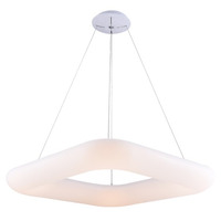 LED přívěšek - LED Závěsné světlo Bílý čtverec