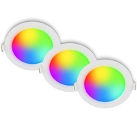 Koupelnová - BRI 3945036 Fungo vestavné bodové svítidlo 100mm 3ks sada - 7W, 700lm, LED, stmívatelné, IP65, bílé - BRILONER