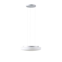 Kruhová - OS EDN67949 EDNA LE5 závěsné skleněné svítidlo stříbrná / bílá IP40 4000 K 24W LED - OSMONT