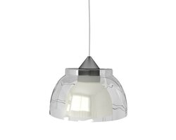 Kónická - PANIT SOS081 Závěsné svítidlo GILDA závěsná transparentní bílá 230V E27 15W - PAN INTERN.