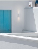 Nástěnná - NV 910022 Venkovní nástěnné svítidlo NERO hliník bílé skleněný difuzor GU10 2x7W 220-240V IP54 bez žárovky světlo nahoru a dolů - NOVA LUCE