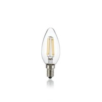 E14 - ILUX 271644 LED Filamentová žárovka Ideal Lux Oliva Trasparente 271644 E14 4W 430lm 3000K CRI90 čirá nestmívatelná - IDEALLUX