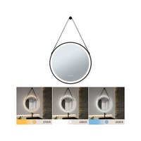 K zrcadlu - P 71089 LED zrcadlo s osvětlením Mirra IP44 CCT 230V 11,5W stmívatelné černá/zrcadlo - PAULMANN