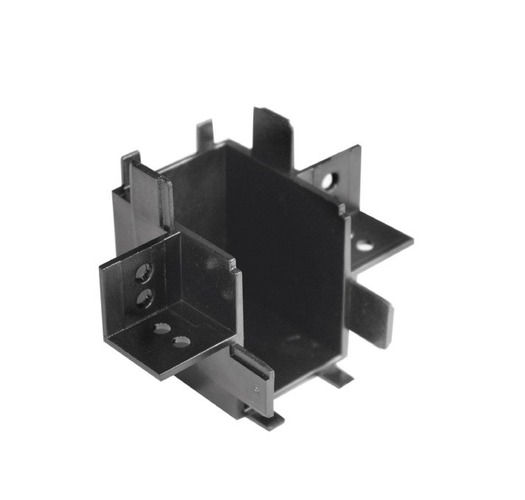 Lištové Magnetic BERNINI - FAN BERNINI-TL-LVI Příslušenství - vertikální úhlová spojka Bernini pro zapuštěné montážní pouzdro AD, 4,63 x 3,33 x 6,5 cm, černá - FANEUROPE - foto 1