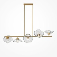 Podélná - M MOD207PL-05BS Závěsné svítidlo Miracle G9 5x28W mosaz sklo designové - MAYTONI