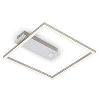Hranatá - BRILO 3770019 LED stropní svítidlo s čidlem, 32 cm, 14W, 400lm, hliník - BRILONER
