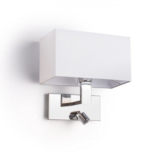 Dekorativní - RED R11982 PLAZA nástěnná s LED bodovkou bílá chrom 230V E27 LED 42+3W 3000K - RED - DESIGN RENDL - foto 1