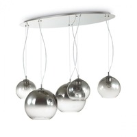 Vícečetná - ILUX 138305 Závěsný lustr Ideal Lux Discovery Fade SP5 138305 šedý 107cm   - IDEALLUX