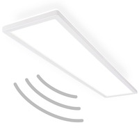 Hranatá - BRILO 7528416 Move LED stropní svítidlo do koupelny, přímé a nepřímé osvětlení, pohybové čidlo, bílé - BRILO