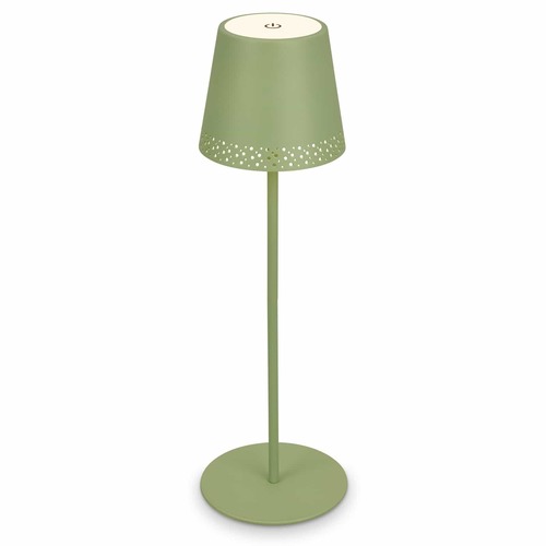 Na stůl - BRILO 7438-019 LED nabíjecí stolní lampa 38 cm 2,6W 280lm limetkově zelená - BRILO - foto 1